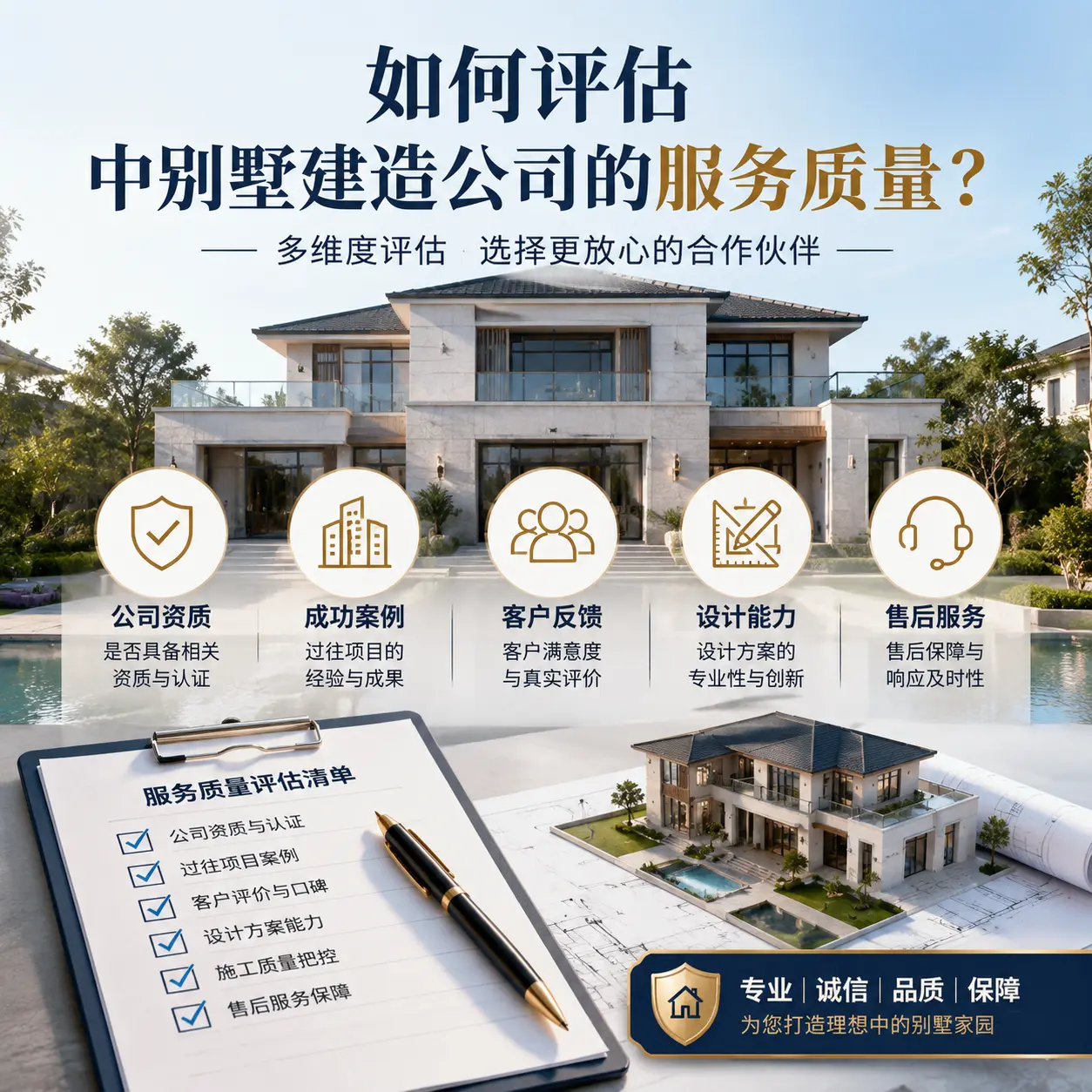 如何评估 清镇 中别墅建造公司的服务质量?