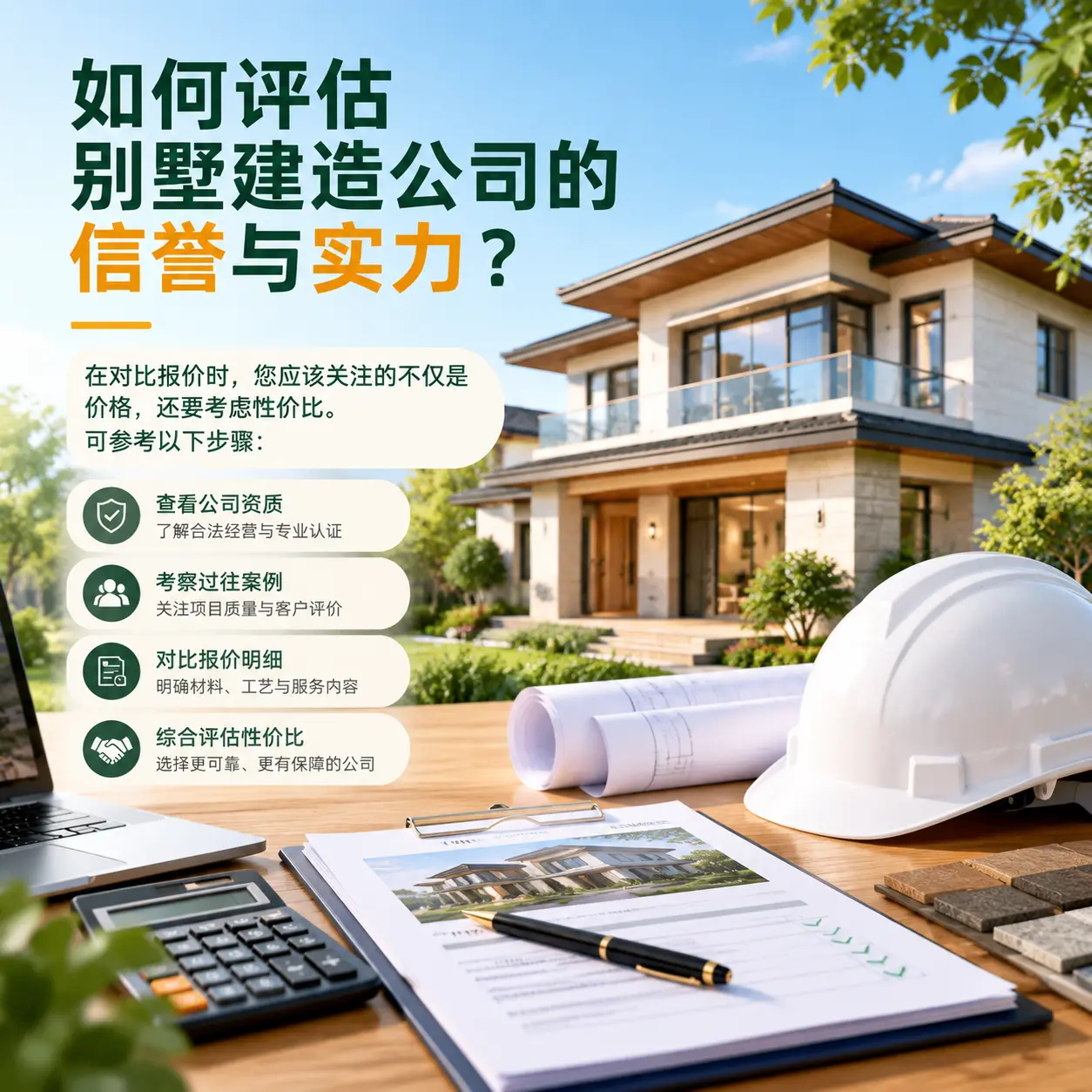 如何评估 清镇 别墅建造公司的信誉与实力？