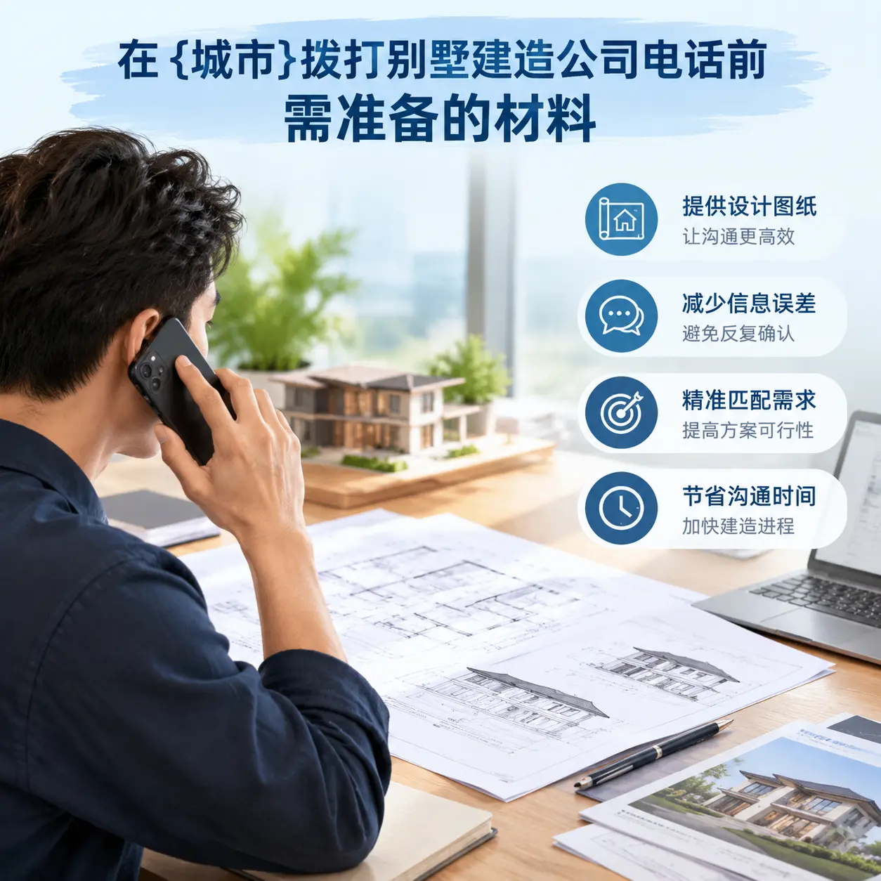 在清镇拨打别墅建造公司电话前需准备的材料