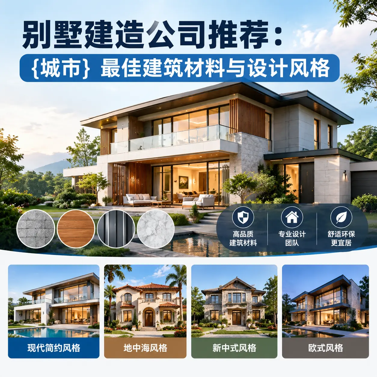 别墅建造公司推荐: 清镇 最佳建筑材料与设计风格